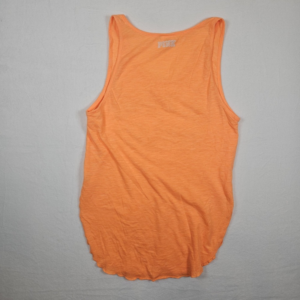 PINK Victorias Secret Womens Sz XS Neon Orange Tank Top No Basic Beaches - Picture 14 of 16